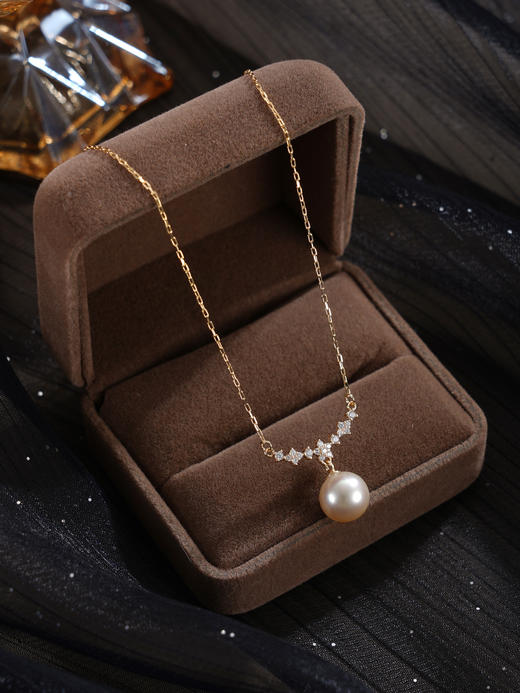 子佩集【银河记忆】银S925珍珠惜王妃套链【HJYTL009】9mm珠镀金双色一字2601 商品图11