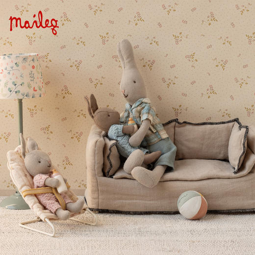 Maileg 娃娃屋套装 客厅与卧室 迷你精致 北欧风创意设计 适合3岁以上 丹麦国宝级玩具品牌 商品图1