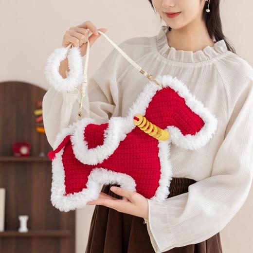 苏苏姐家马上有钱斜挎包手工diy编织钩针毛线团手编2号线材料包 商品图1