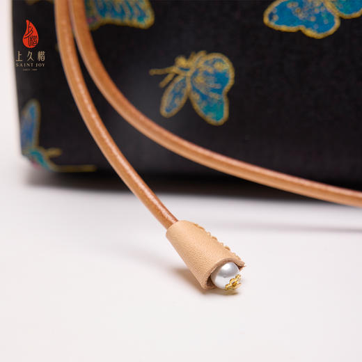 SAINTJOY/上久楷 宋锦斜背包 晴春蝶戏 XB3B095211002 商品图5