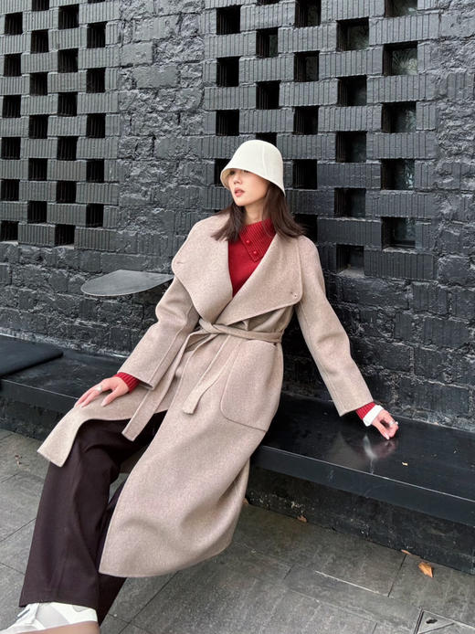 【高级定制】噢蜜ooomeooo原色羊绒手工大衣 商品图6