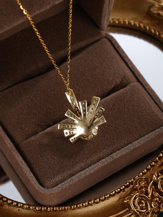 子佩集【许我耀眼】银S925珍珠惜王妃套链【XXDZ053】7mm珠镀金眼睫毛2601 商品图6