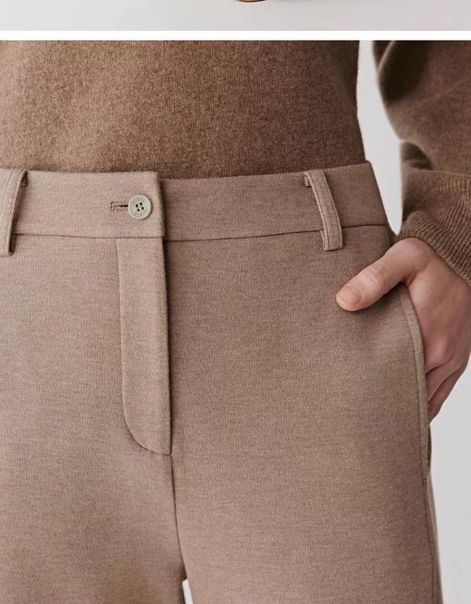 113-3 大爆款 纯圆正 小禾 侧缝前移 显瘦保暖 牦牛绒直筒长裤 商品图3