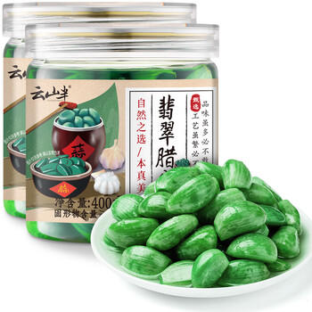 云山半腊八蒜400g*2罐 绿蒜醋泡蒜糖醋蒜瓣头 翡翠腌蒜下饭酱腌菜泡菜 商品图4