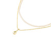 三彩2026新款创意金勺吊坠双层项链珍珠锁骨链小众灵动设计通勤女 商品缩略图2