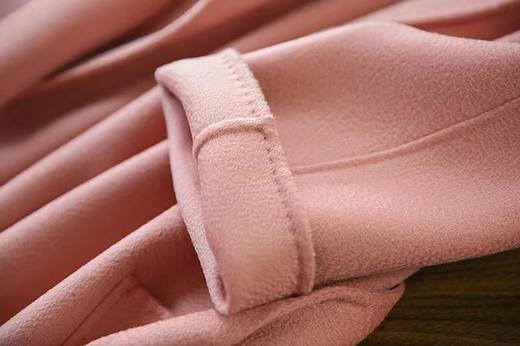 F011391冬季新款粉色羊绒双面呢子大衣女长款外套 商品图12