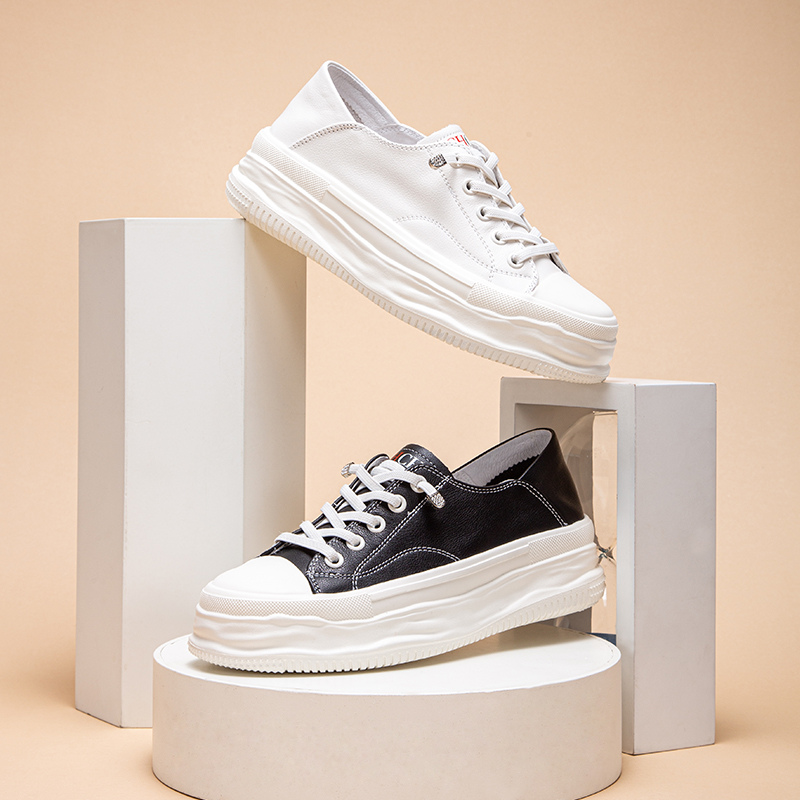 CHCH平衡鞋女鞋系带低帮厚底小白鞋39、40码【无运费险】