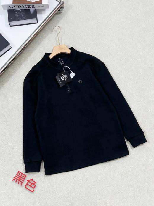 F011355户外休闲加绒加厚半拉链长袖打底衫 商品图7