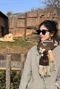 F011321冬季新款女士三色渐变款流苏披肩围巾围脖 商品缩略图5