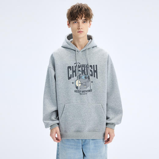 gxgjeans 男装男士连帽卫衣25秋款潮流印花套头长袖外套外穿内搭通勤打底衫K&C 商品图1