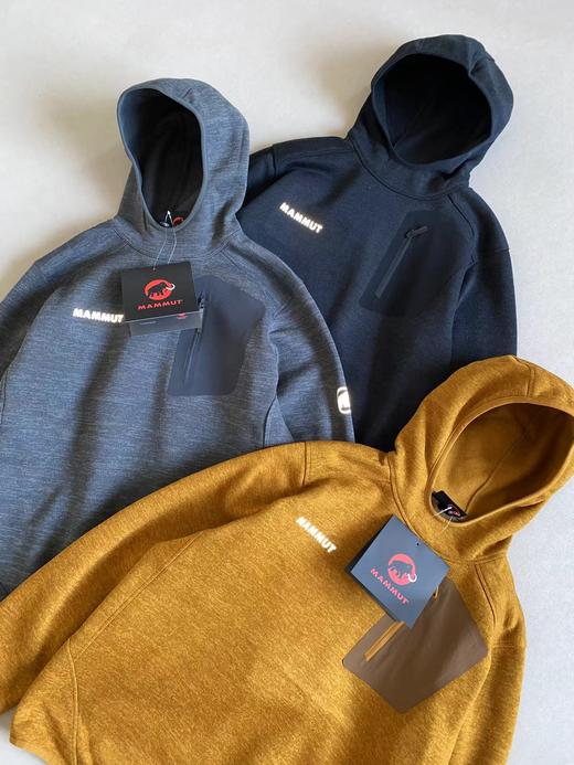 F011313连帽压胶口袋保暖摇粒绒抓绒衣连帽夹克户外保暖卫衣 商品图3