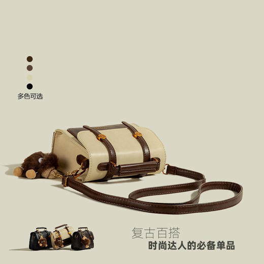 【原创爆款❗️百搭小方包】简约却不失细节感，材质上采用高品质PU皮革，触感柔软舒适，整体线条流畅，韩版ins潮流高级感单肩包2025春夏小众休闲QQ 商品图0