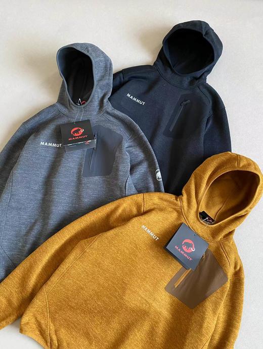 F011313连帽压胶口袋保暖摇粒绒抓绒衣连帽夹克户外保暖卫衣 商品图2