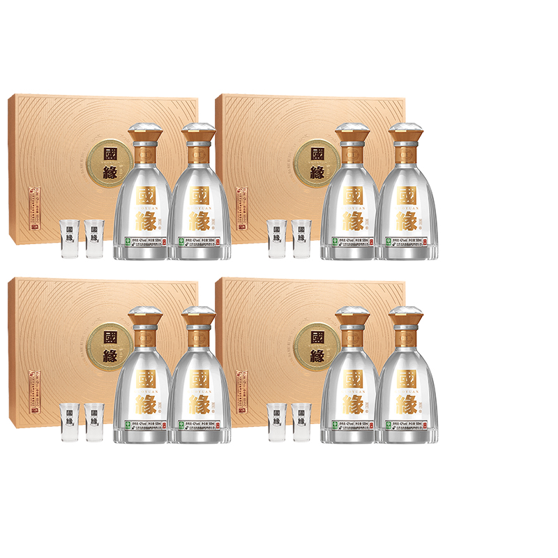 [年货特惠装] 国缘 对开 42度 500ml*2瓶 *4盒礼盒装