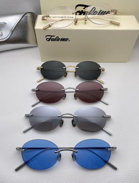 超轻纯钛无框复古圆形时尚太阳镜 光学眼镜