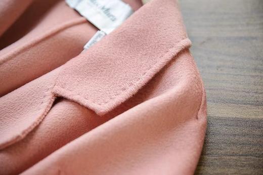 F011391冬季新款粉色羊绒双面呢子大衣女长款外套 商品图10