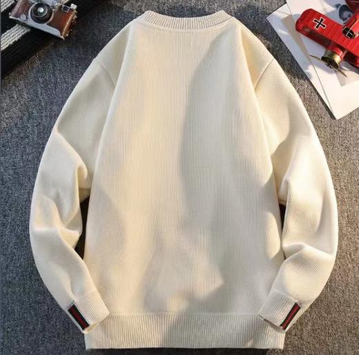 F011383男女同款紫标logo休闲百搭加绒圆领毛衣 商品图6
