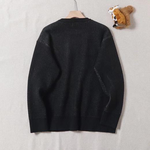 F011302男款海鸥和商标嵌花针织套头宽松毛衣 商品图1