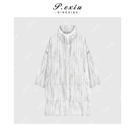PanYiXiu/潘依绣进口白鹅绒肌理感时髦高级中长款立领鹅绒服 ZFD122 商品图1
