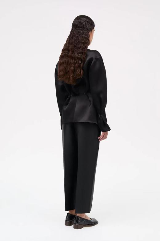 Mark Kenly Domino Tan 26PS 黑色真丝bemma收腰上衣 商品图1