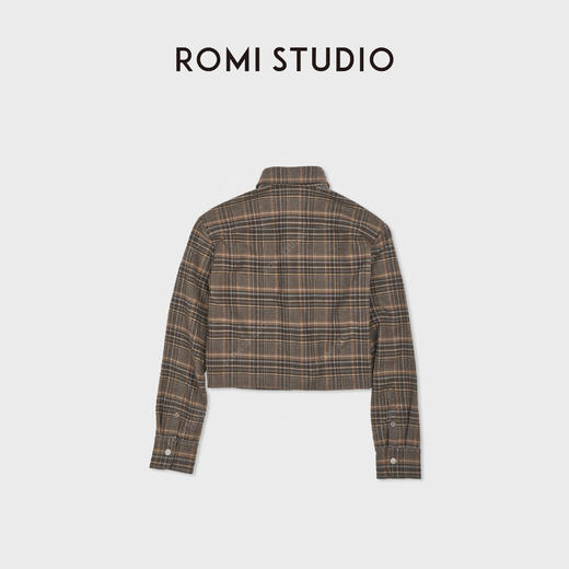 ROMI STUDIO“复古格纹”双面磨毛超柔色织夹克式衬衫 RWCSWY7223 商品图4