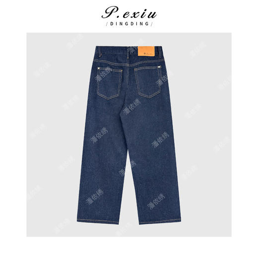 【羊毛牛仔】绵羊毛复古水洗舒适百搭直筒牛仔裤S8168 商品图2