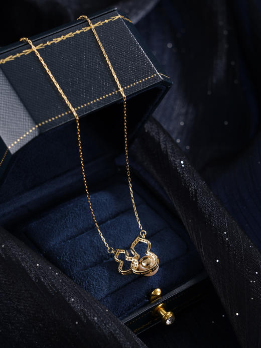 子佩集【福禄双全】银S925珍珠惜王妃套链【HJYTL005】8mm珠镀金葫芦2601 商品图4