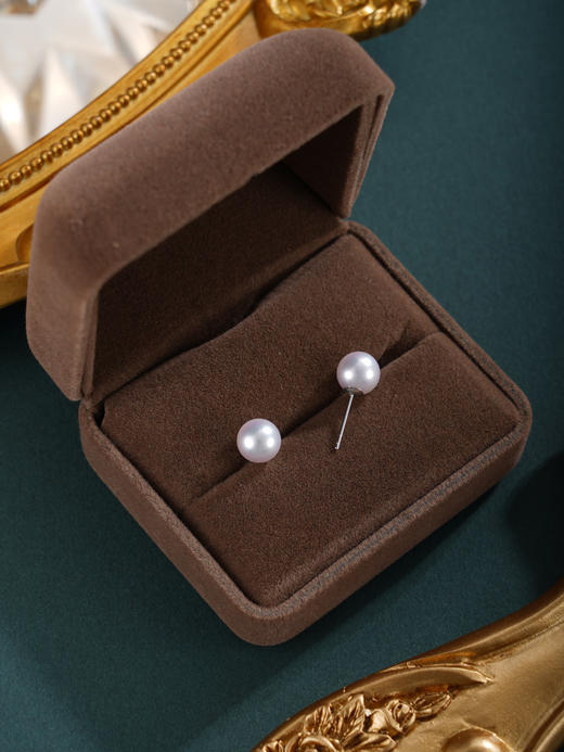 子佩集【小恬淡】银S925珍珠惜王妃耳钉【HJYED002】7mm珠简约单珠2601 商品图5