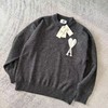 F011320男女同款小心形圆领白色ADC云朵毛衣 商品缩略图13