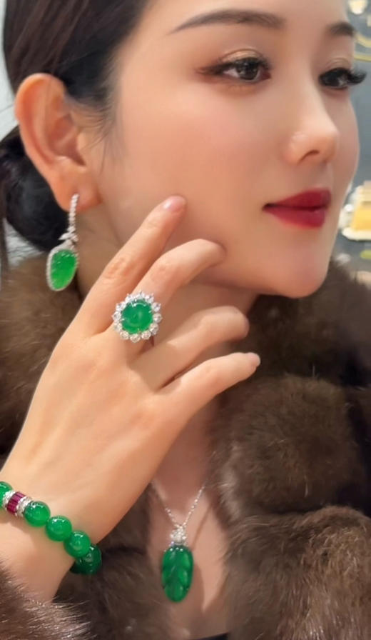 GAONAS 大叶有成贵气老钱绿叶子项链11519XG 商品图3