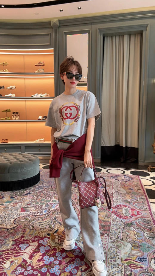 古驰 2026限定新品 心动登场 灰色马衔扣T恤(KX*MM) 商品图3