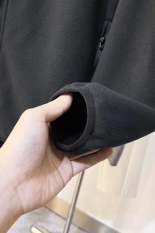 F011373户外男士立领抓绒衣加绒摇粒绒外套宽松开衫 商品图6