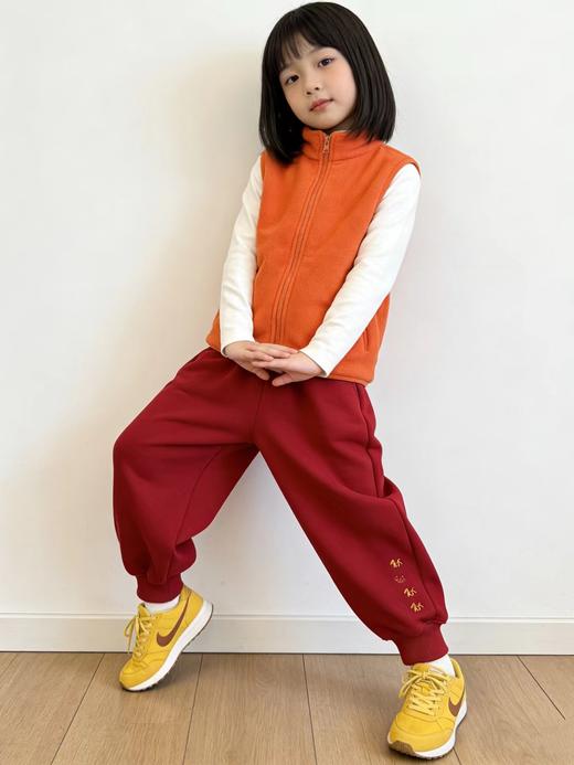 F011371儿童马年元素刺绣图案服装羊毛衫+灯笼裤套装 商品图10