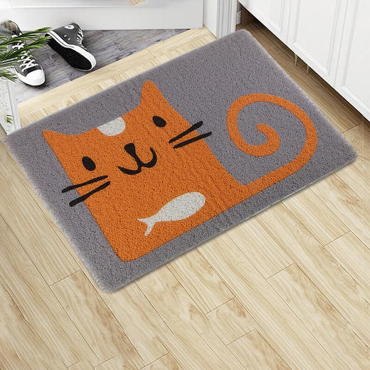 家用加厚新款入户门垫地垫室外门垫 猫与鱼 商品图2