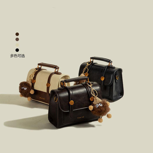 【原创爆款❗️百搭小方包】简约却不失细节感，材质上采用高品质PU皮革，触感柔软舒适，整体线条流畅，韩版ins潮流高级感单肩包2025春夏小众休闲QQ 商品图2