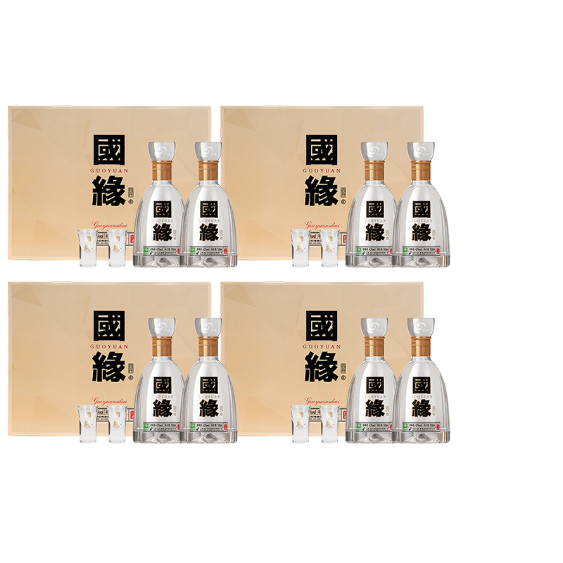 [特惠装] 国缘 四开 42度 500ml*2瓶 *4盒礼盒装