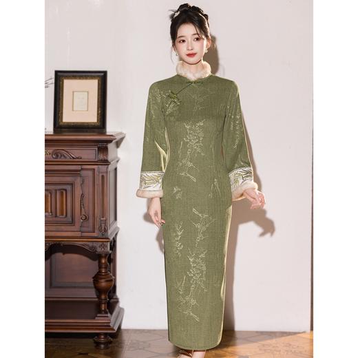 新中式加绒国风旗袍年轻款 BJS8568 商品图1
