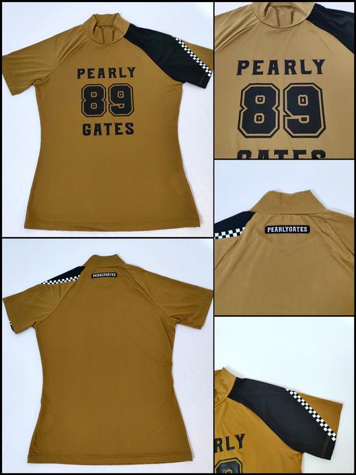 PG家春夏新款女士立领修身短袖来啦！🇰🇷渠道高品质❗️春夏就是要穿这种轻薄高弹力的单品，能够保证你上身的舒适度！印花设计生动活泼，充满学院风格的设计拼色，上身你就知道有多棒 ！ 商品图4