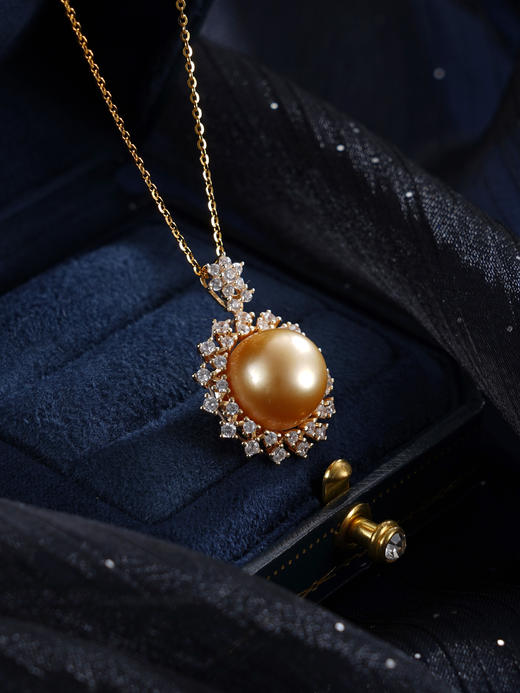 子佩集【金色童话】银S925珍珠惜王妃套链【HJYDZ002】12.5mm珠镀金太阳花金色珠2601 商品图5