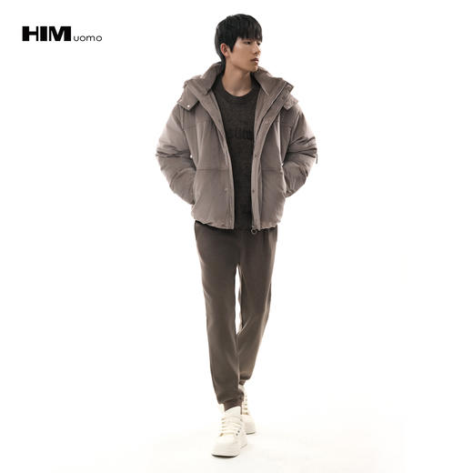 HIM漢崇  可拆卸连帽羽绒服男轻暖复古休闲宽松【白鸭绒】2025冬季 商品图1