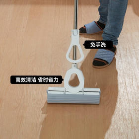 家用拖地拖把长柄I型双排滚轮胶棉拖D1203