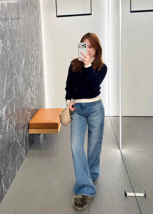 赛琳 新款 羊绒针织衫 驼/蓝两色(KX*MM) 商品图7