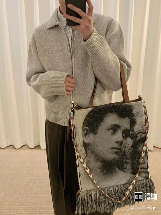 F011303新款暖色LOGO贴布绣羊毛翻领拉链长袖开衫外套 商品图1