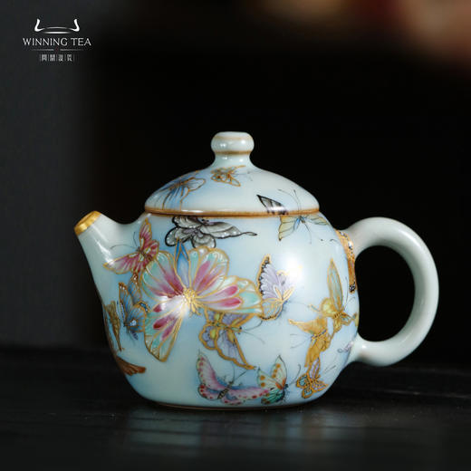 问鼎鼎峰系列天青龙胆壶（梦蝶飞舞） 商品图0