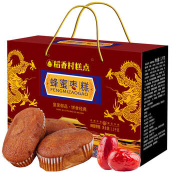 稻香村糕点蜂蜜枣糕1200g 蛋糕2.4斤糕点点心 早餐休闲零食 年货礼盒 商品图2