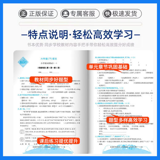 2026春季 孟建平小学滚动测试语文数学英语科学一二三四五六年级下册小学生同步训练作业本期中期末测试卷 商品图3