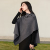【绵羊毛】三彩2026新款智性灰立领扣饰针织披肩外搭极简氛围感女 商品缩略图2