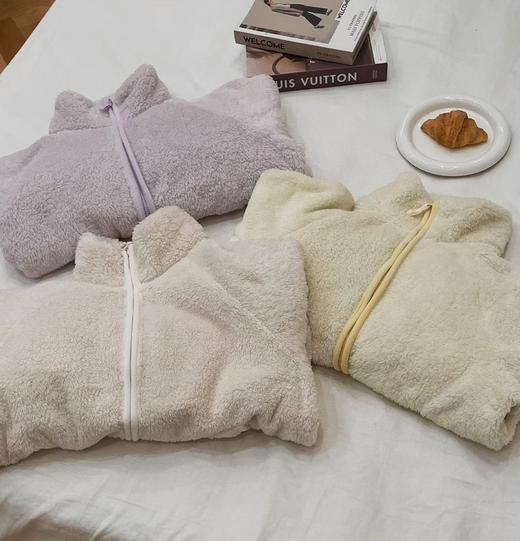 【YW】无忧购慵懒风舒适暖宝宝加厚立领拉链套装家居服女（截单后3-5天发货） 商品图3