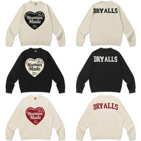 【时髦这件事要上高度】2026日系潮牌复古human爱心毛衣！林俊杰同款秋冬针织长袖男女上衣！