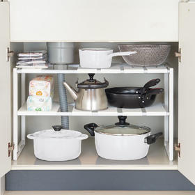 家用餐具置物架水槽下方可伸缩收纳架置物收纳架